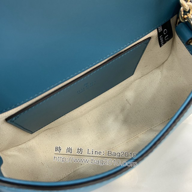 Gucci專櫃古馳最新款Blondie系列迷你肩背包磨砂原廠皮斜挎女包 jh2114型號：815711